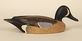Blue-winged teal by Davey Nichol of Smiths Falls, Ontario. Never rigged.