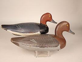 Early hand-chopped pair of redheads by Jess Urie of Rock Hall, Maryland.