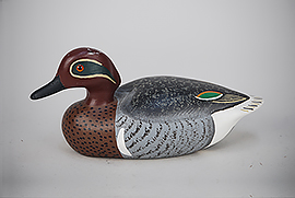Green-winged teal by Charlie Birdsall of Point Pleasant, NJ, signed and dated 1962.