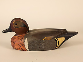 Green-winged teal by Davey Nichol of Smiths Falls, Ontario. Never rigged.