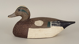 Miles Hancock rare wigeon decoy, ca. 1950