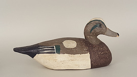 Miles Hancock rare wigeon decoy, ca. 1950