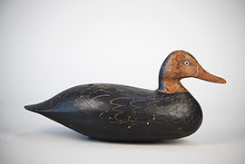 Hollow black duck by John Updike of New Gretna, New Jersey