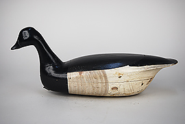Hollow swimming brant by Lloyd Parker of Parkertown, NJ in old gunning paint. 