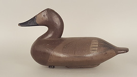 Henry Lockard canvasback hen decoy, ca. 1915